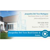 Jacqueline Del Toro Real Estate & Assoc., Jacqueline Del Toro, Lic# C13286 Puerto Rico