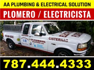 Plomero / Electricista / Cisternas / Calentadores Puerto Rico AA Plumbing & Electrical Soluctions