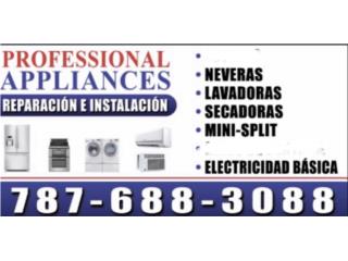 Reparaciones lavadora y secadora nevera  Puerto Rico PROFESSIONAL APPLIANCES