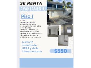 1 cuarto privado y baño privado
