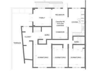 3 cuartos 2 baos 2nda planta Victor Rojas II