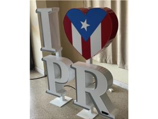 letras iluminadas I??PR, Puerto Rico