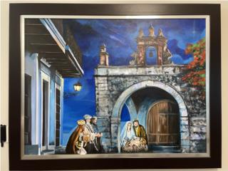 Pintura 48”x36” Reyes Magos y Nacimiento, Puerto Rico
