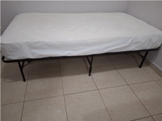 Twin metal base frame with matress , Puerto Rico