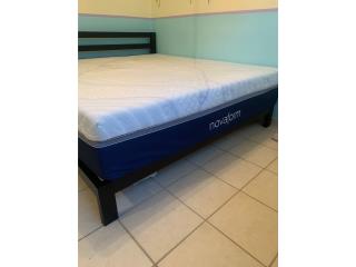 Cama King Size Mattress y Frame Metal Negro, Puerto Rico