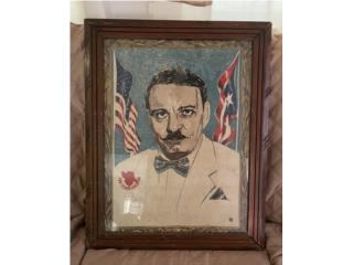 Retrato Dibujado a Mano de Luis Muoz Marn, Puerto Rico