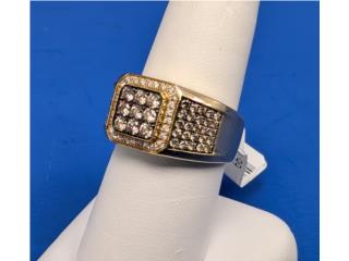 Sortija de caballeros en oro 14k y diamantes