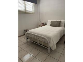 Cama Tubular Blanca Full con Mattress