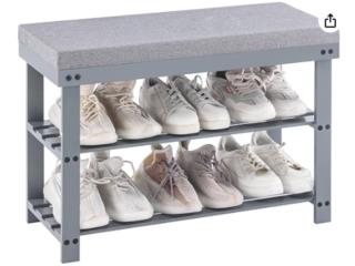 3-Tier Bamboo Shoe Rack and Bench $40 OBO