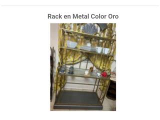 Rack en Metal Color Oro, Puerto Rico