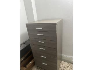 Chest de 6 gavetas gris, Puerto Rico