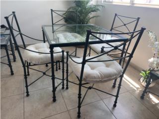 Set comedor 4 personas, 3 mesas y 2 anaqueles, Puerto Rico