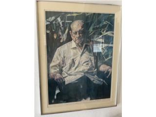 Print-Retrato Luis Muoz Marin Firmado Rodn , Puerto Rico