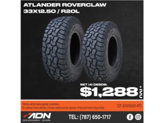 Gomas 33x12.50 / R20L - Atlander Roverclaw, Puerto Rico