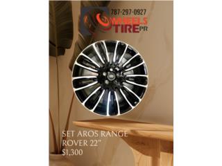 SET AROS RANGE ROVER 22 NEW BLACK MACHINED , Puerto Rico