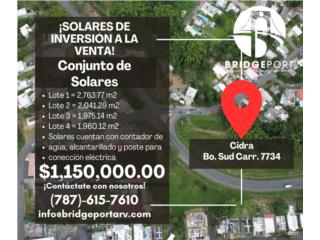 Lote de solares en el Bo. Sud en Cidra 