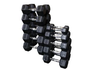  BODY-SOLID RUBBER HEX DUMBBELL SET 5-50 LBS, Puerto Rico