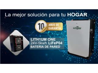Batería para sistema solar Lithium ONE 24v-5K, Puerto Rico