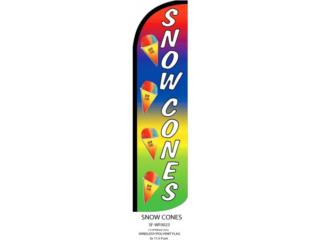 Banner SNOWCONES YW/RD/GR/WH 3' x 11'-5