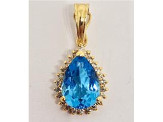 CHARM AQUAMARINA 14KT