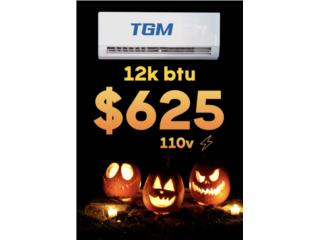  $625 instalado TGM 12,000 btu 110v, Puerto Rico