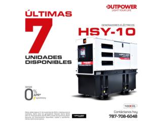 Generador Electrico Modelo Hipower HSY-10, Puerto Rico