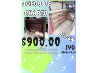 Juego de cuarto queen en madera, Puerto Rico