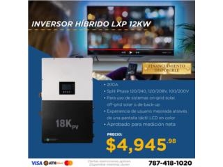inversor Hibrido LXP 12kW, Puerto Rico