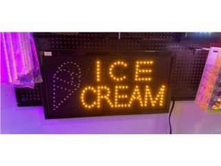 Letrero Ice Cream en Led , Puerto Rico