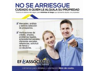 E. F. & ASSOCIATES REAL ESTATE, PSC (L. #E-339) - Alquiler Puerto Rico