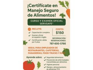 Curso y certificado ServSafe, Puerto Rico