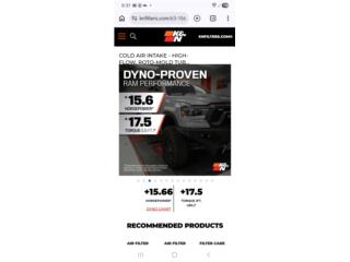 Performance air intake ram pick up, Puerto Rico