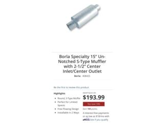 Borla muffler 