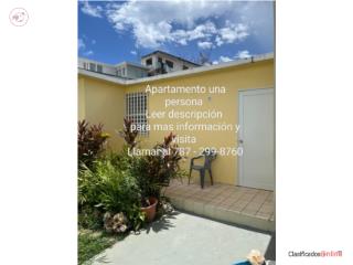 Apt. Casita una persona incluye agua y luz