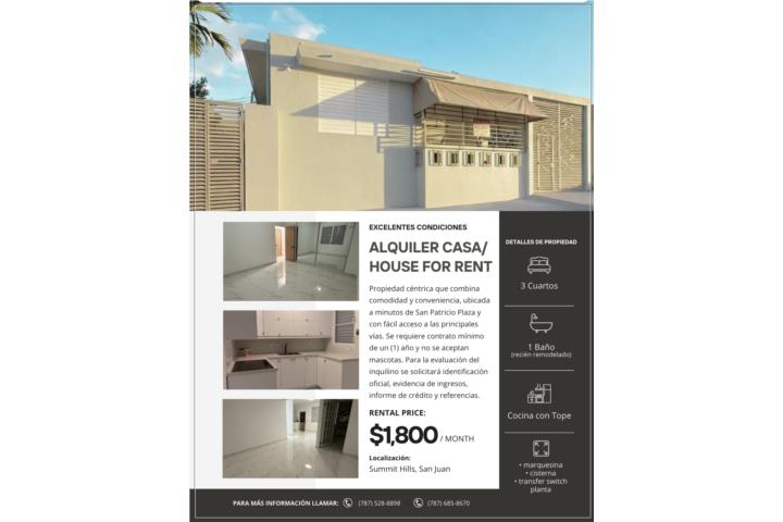 Casa - Area Centrica - Recien Remodelada - SJ