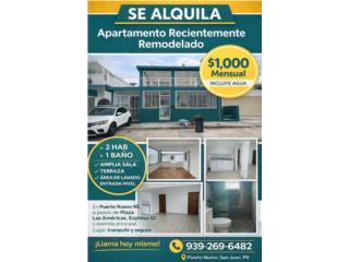 Puerto nuevo NE San Juan $1,000// 2h 1b