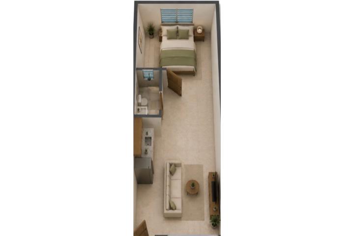 Apartamento 1C + 1B  en Rio Hondo