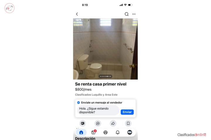 Se Renta casa primer nivel