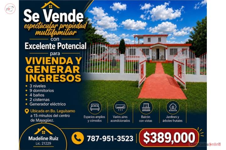 VENTA MULTIFAMILIAR 3 NIVELES EN MAYAGUEZ