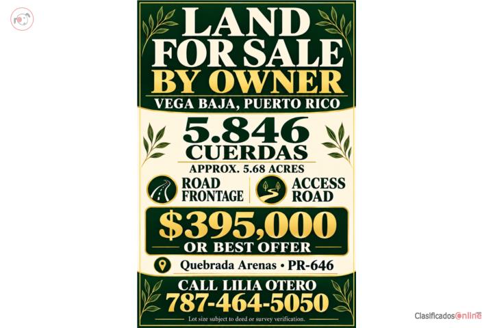 5,846 ACRETA IN VEGA BAJA SPACE TO DREAM BIG