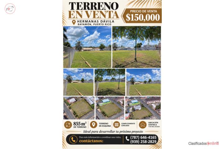 Terreno en Urb. Hermanas Dávila  Bayamón.