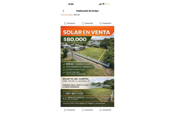 Terreno en Guayama entre Olimpo y el corazón