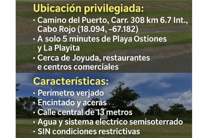 Venta solares #12 y #11, Camino del Puerto.