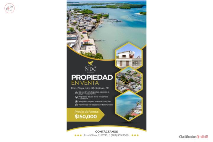 Propiedad en bo La Playa en Salinas