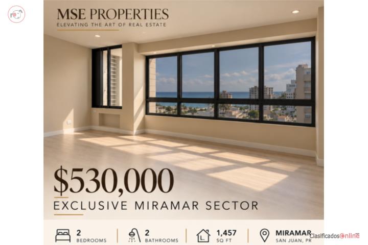 Gran Oportunida en Area de Miramar- Condado