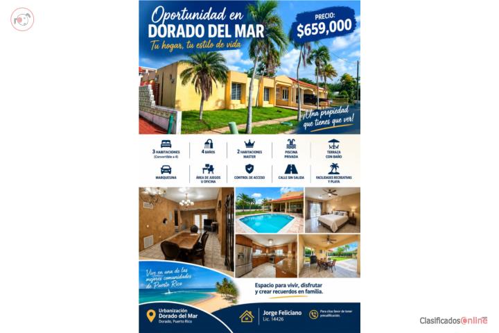 Dorado del Mar - 3BR convertible to 4BR - 4BA - Pool
