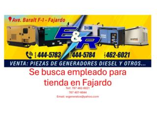 Se busca empleado para tienda en Fajardo Puerto Rico E&R Generator ...