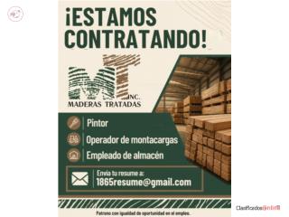 EMPLEADOS - ALMACEN/ PINTOR/ OPERADOR MONTACARGAS