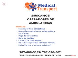 CHOFER AMBULANCIAS - CAGUAS, SAN LORENZO, CIDRA