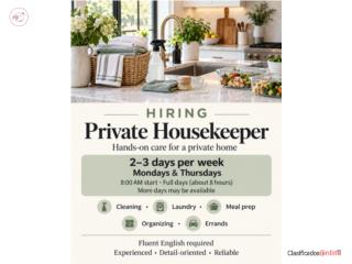 Private Housekeeper - Single Household